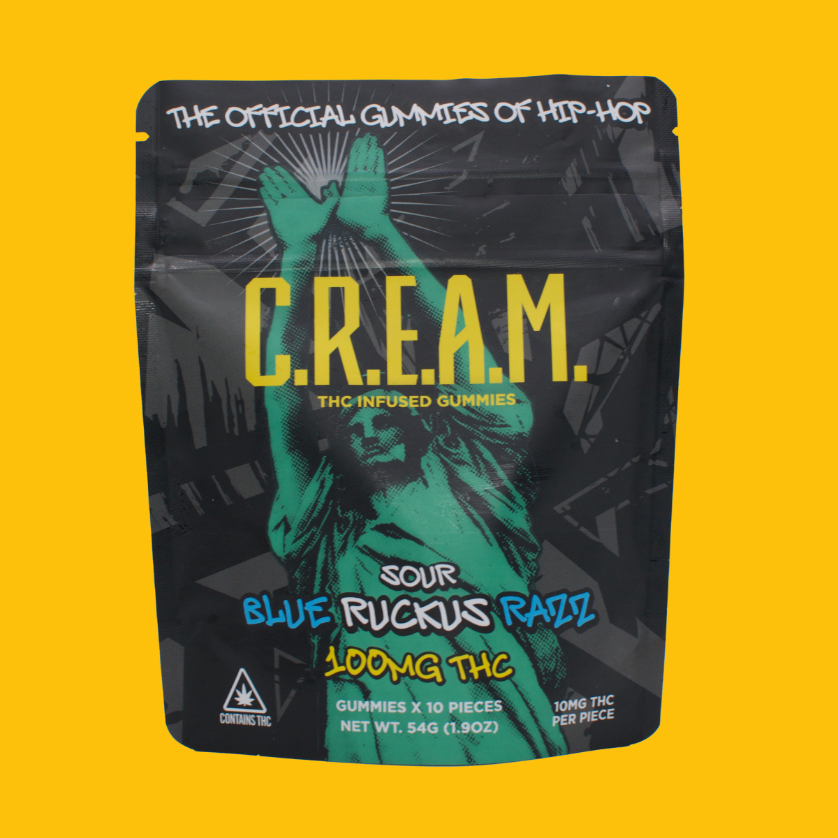 Sour Blue Ruckus RAZZ <br> 10 mg THC per gummy - Image 2